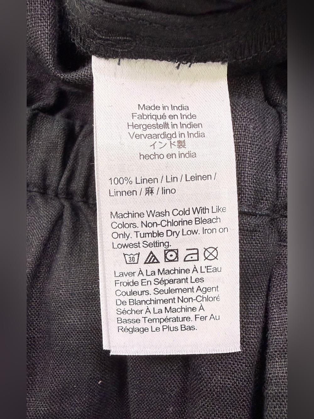 J. Crew Soleil Wide Leg 100% Linen Pants Black Size Medium - Picture 9 of 13